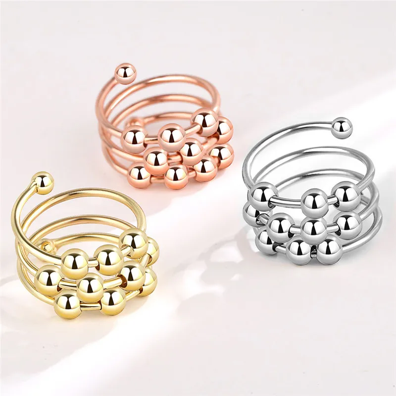 Fidget Rings Metal Rings Finger Rings Adjustable