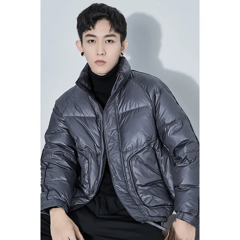 Men's short lightweight down jacket 2022 winter new Korean version loose warm white duck down jacket genuine top