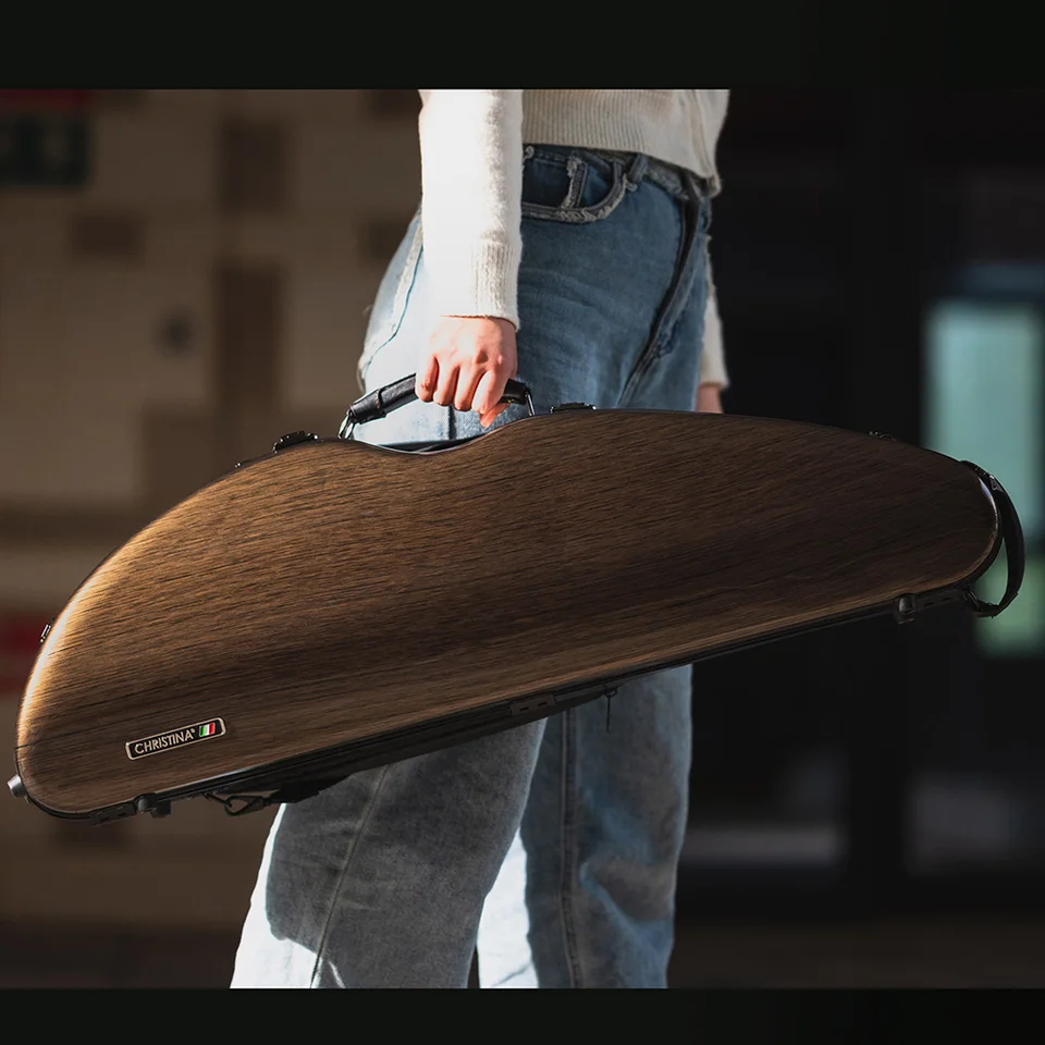 CHRISTINA バイオリンケース 4/4 サイズ マルチカラー 幅広三角形