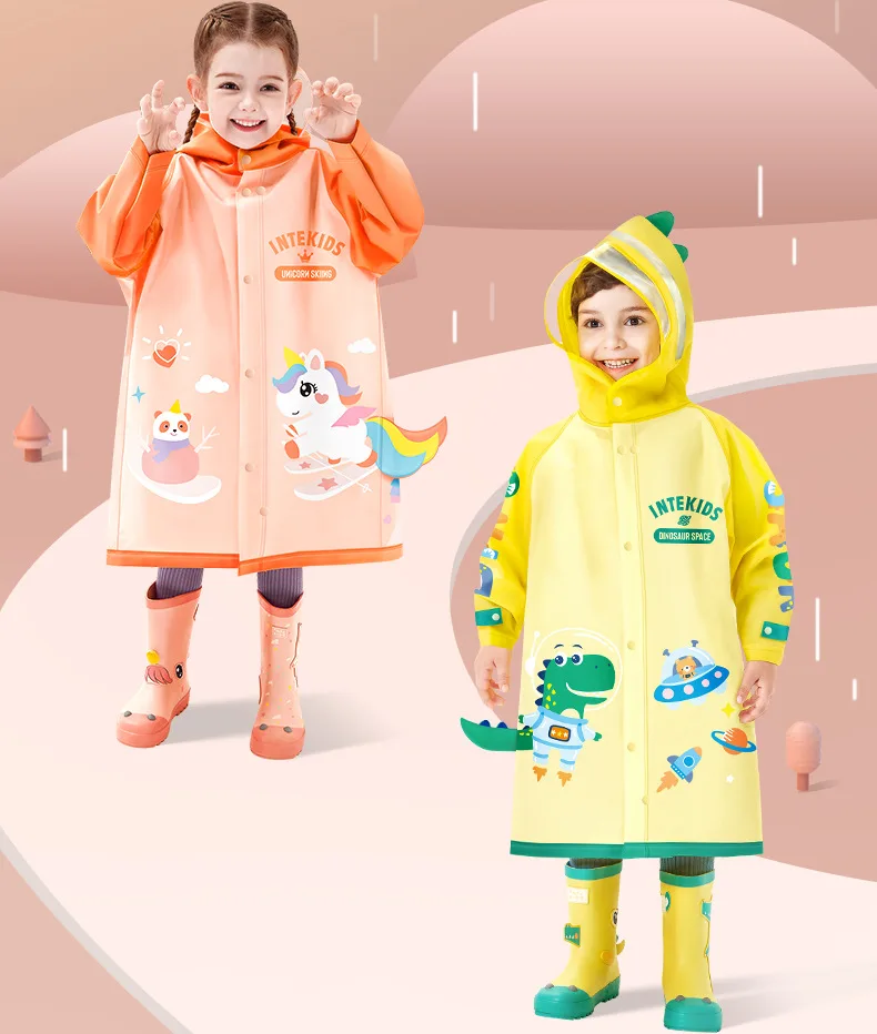 Poncho De Pluie Bébé Manteau Imperméable Avec Capuche Pliable