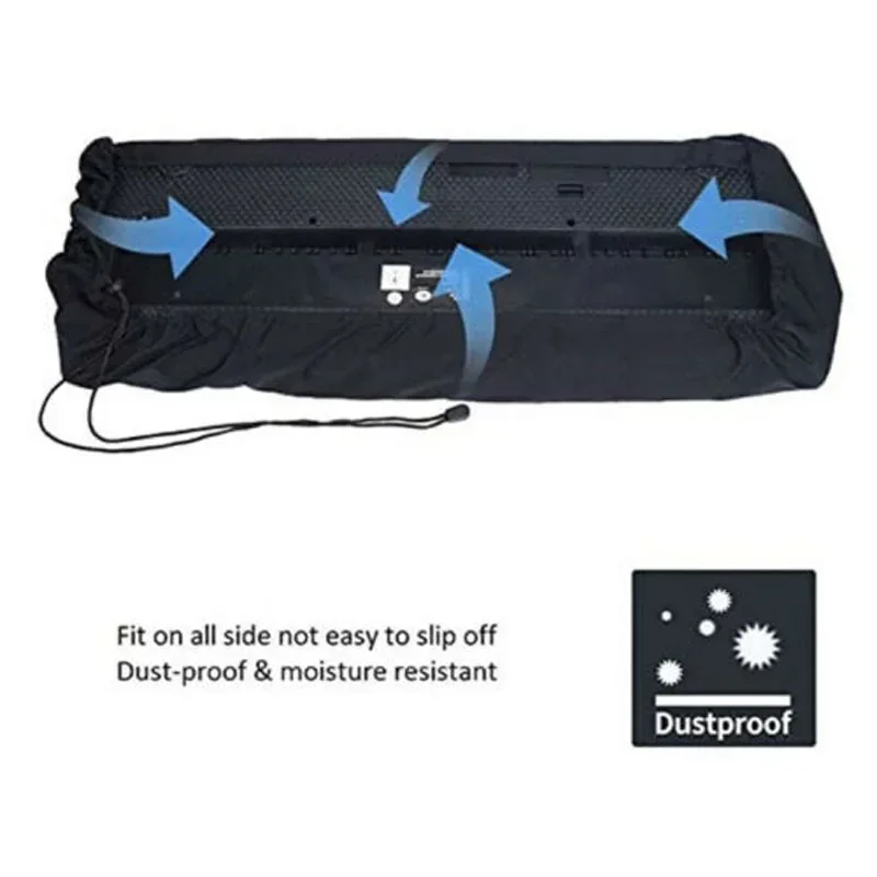 Piano Keyboard Covers Cover Universal 61-key /88-key Piano Keyboard Cover Black Oxford Waterproof Electronic Keyboard Dust Cover Piano Accessories