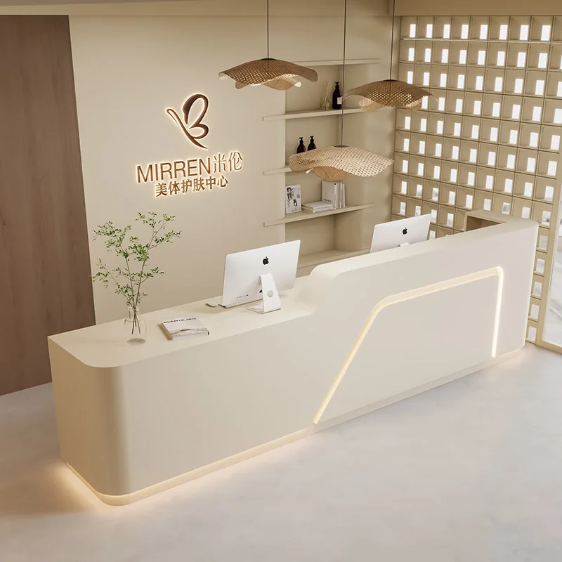 Counter Store Reception Desks Front Store Supermarket Desk Stand Cashier Table Simple Study Consul Escritorio Luxury Furniture