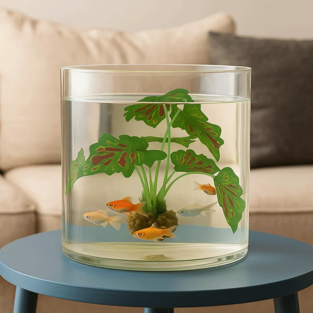 Plastic Aquarium Water Plants Lifelike Small Artificial Underwater Plants with Sturdy Stems Decorative Artificial Grass Ornament