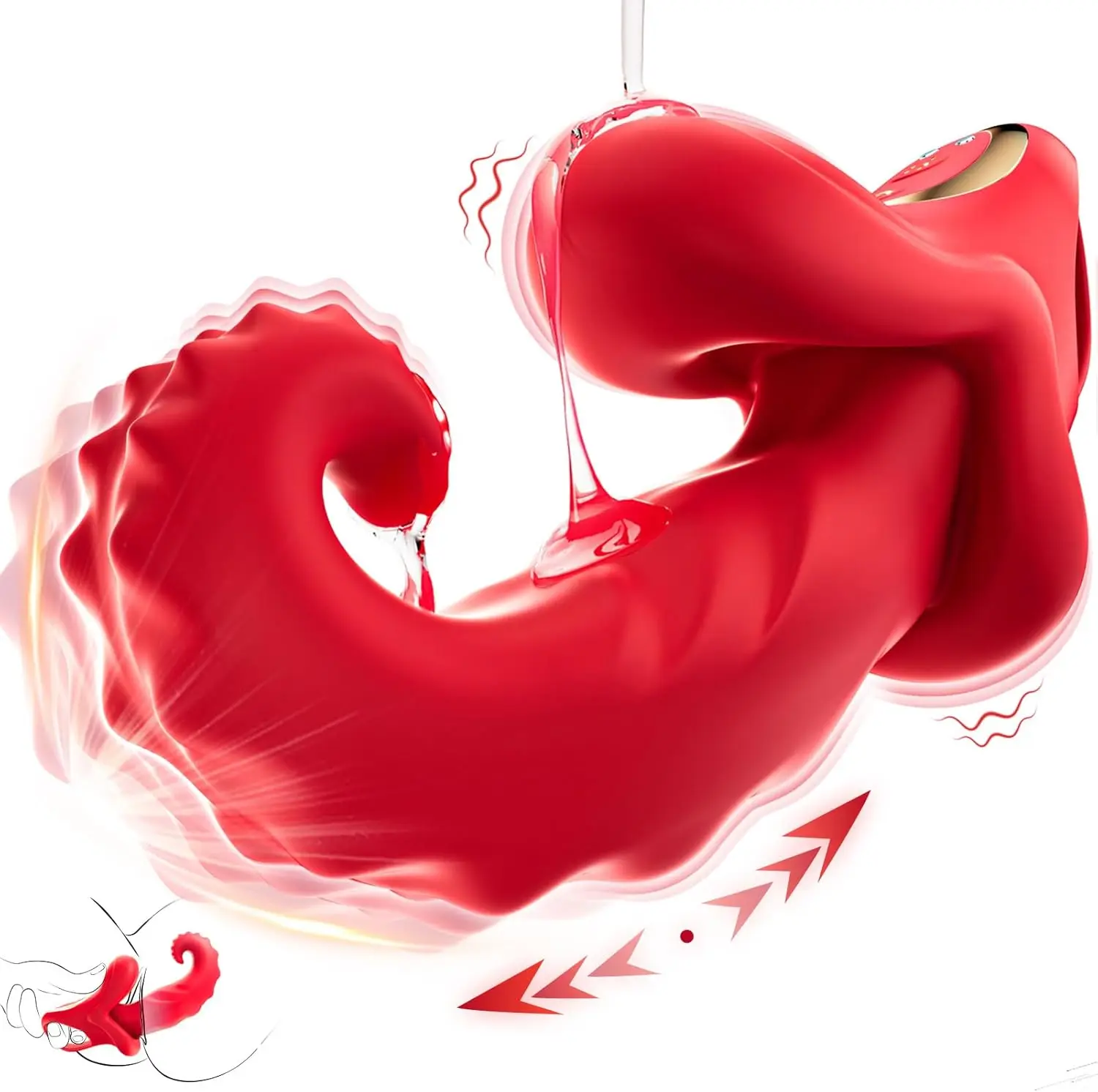 Vibrator Adult Sex Rose Toy for Women Tongue G Spot Clit Stimulator Thrusting Vibration Pleasure Tools for Female Couples