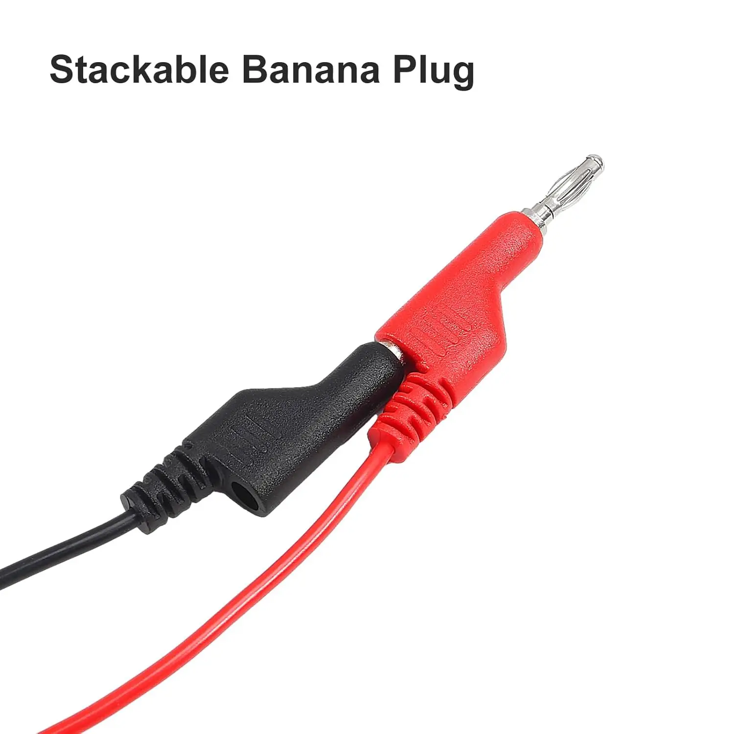 Banana to Banana Plug Test Lead Set 4mm Stackable Plug Wire Test Cable Lead for Multimeter Electrical Wire 5pcs