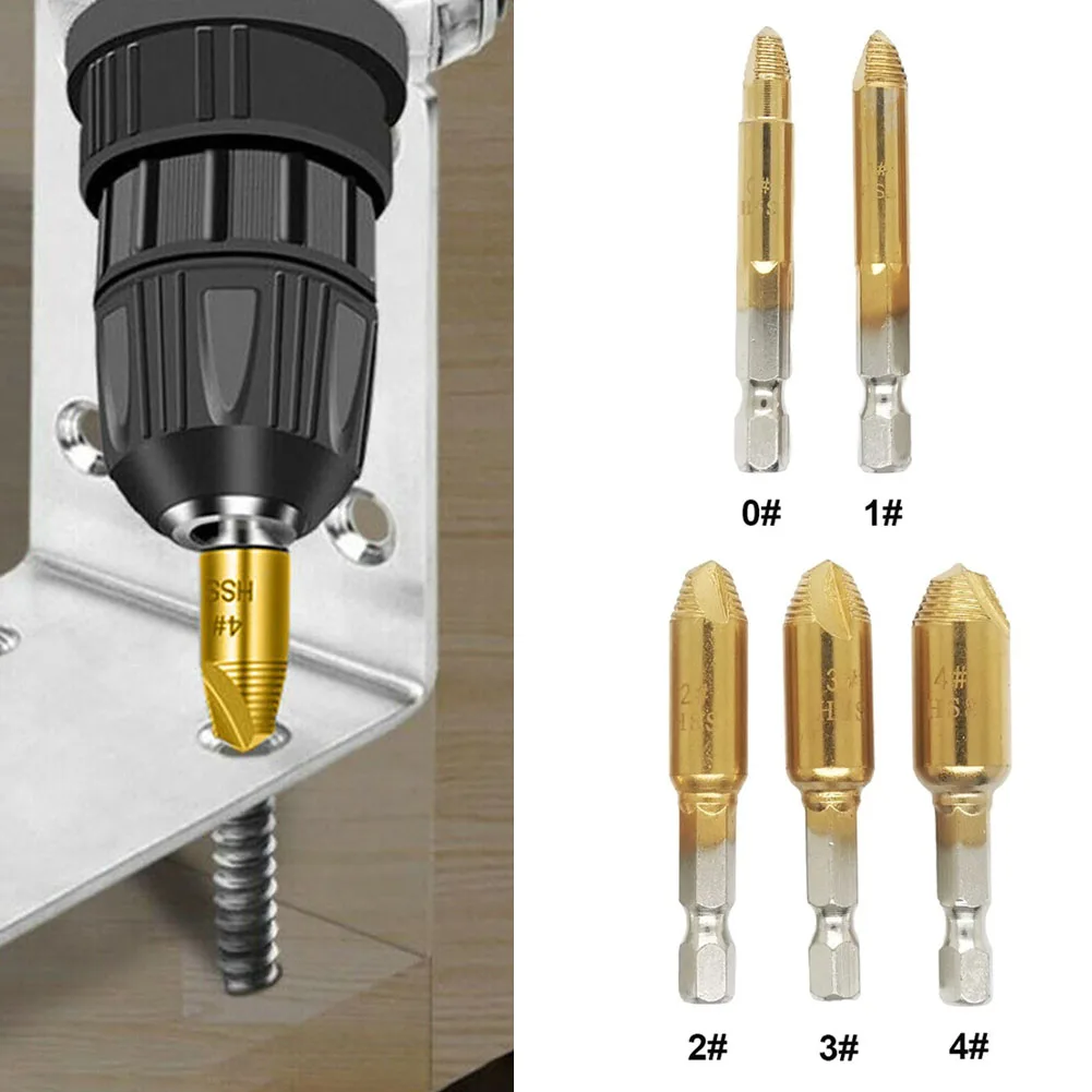 1 Pc Damaged Broken Screw Extractor Drill Bits Demolition Tools Easy Take Out HSS For Power Drill Renovation Tools Accessories
