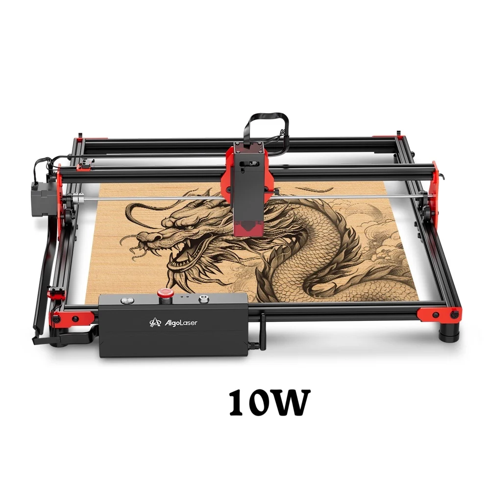 AlgoLaser 10W Laser Engraver Professional Laser Engraving Machine 400mm*400mm Large Engraving Area 10W Laser Power APP Connectio