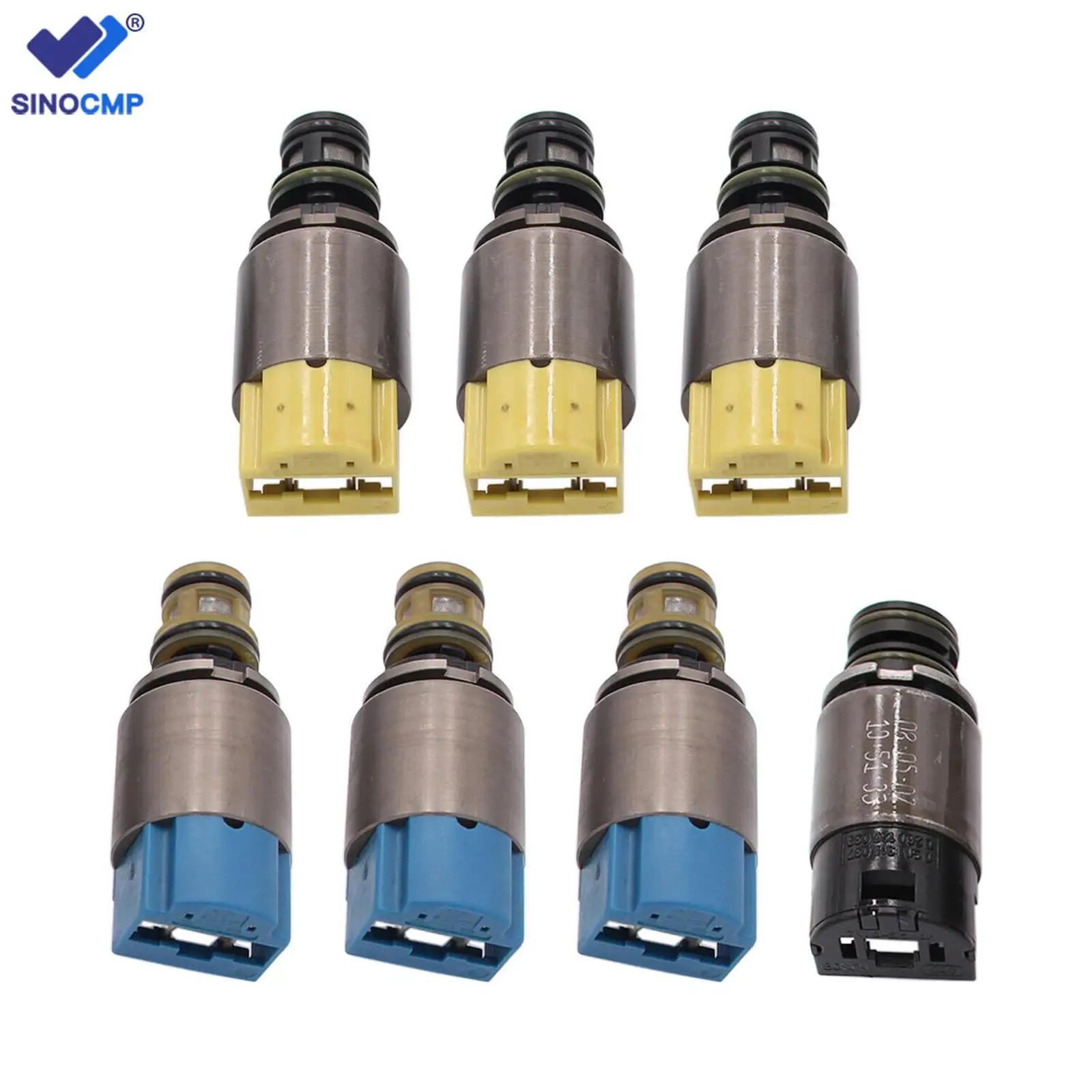 7x Transmission Solenoid Kit 6hp19 6hp26 1068298045 For Bmw X3 X5 X6 Z4