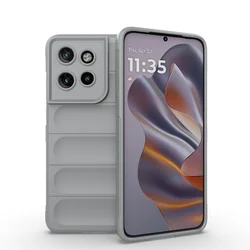 Premium Soft Silicone Protective Phone Bumper Case Cover - Sleek and Durable Coque  Design - Moto Edge 50 Neo (LightGray)