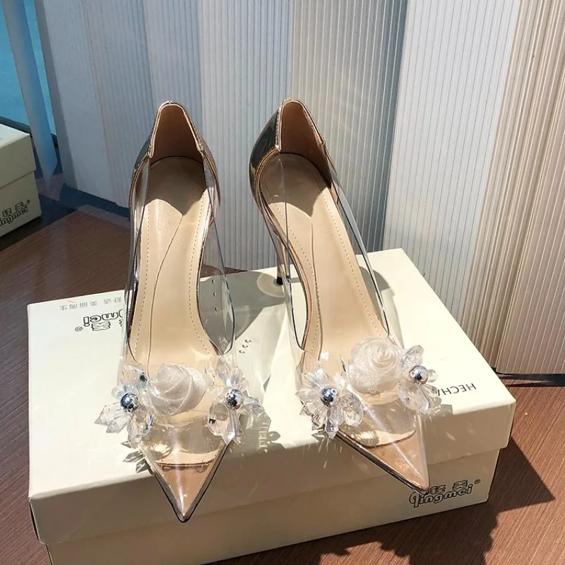 

Туфли-лодочки женские на высоком тонком каблуке, с острым носком, однотонные