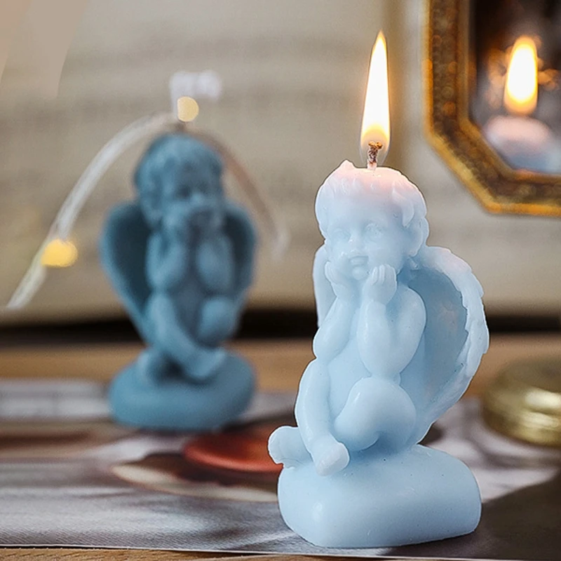 Velas de ángel pequeño, velas aromáticas de dibujos animados con forma de  huevo, decoración de fiesta de recuerdo de boda, decoración de  aromaterapia| | - AliExpress