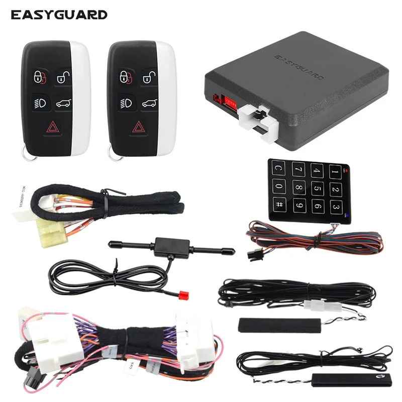 EASYGUARD keyless entry kit remote starter Plug&Play CAN BUS for Land Rover Discovery 14，17，18 with OEM start stop button