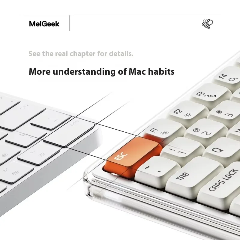 MelGeek O2 メカニカルキーボード ワイヤレス ドワーフスイッチ トライ