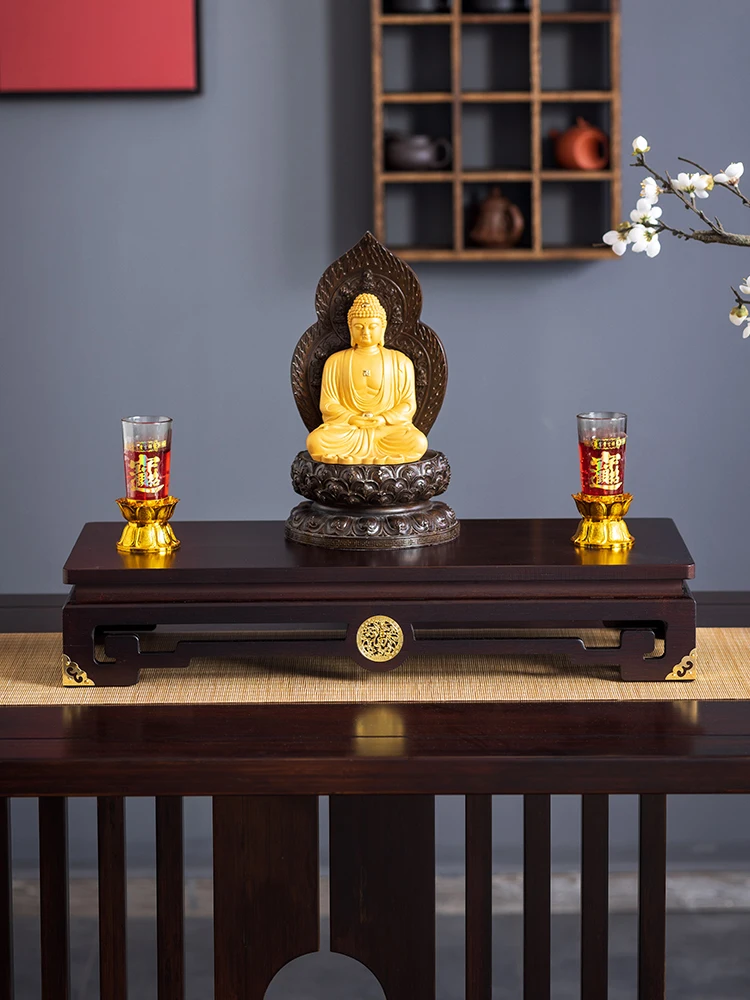 

Household Incense Burner Table Base High Buddha Statue Small Bracket New Chinese Buddha Niche