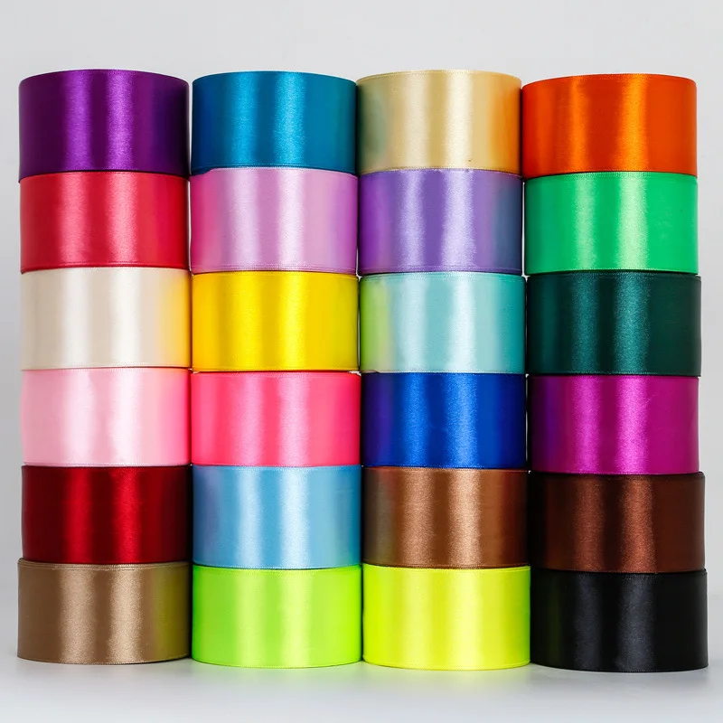4cm Ribbon Roll Satin Ribbon Satin for Bows Party Wrapping Belt Fabric Tape for Crafts Gift DIY Apparel Sewing DD002