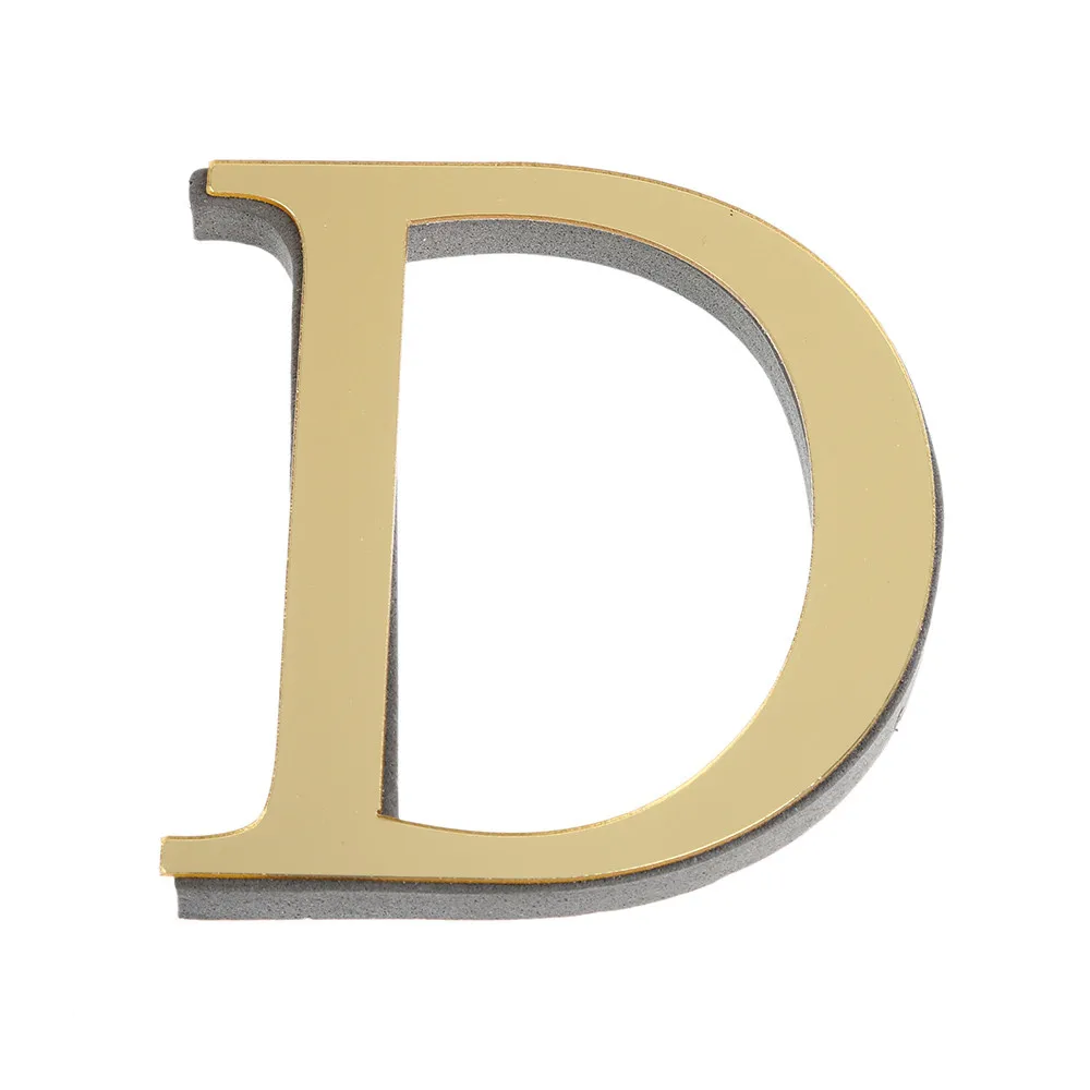 Description Picture 6 of item26 Letters DIY 3D Mirror Acrylic Wall Sticker 10cm home decoration accessories Stickers 3d Mirror Wall Stickers decoración hoga