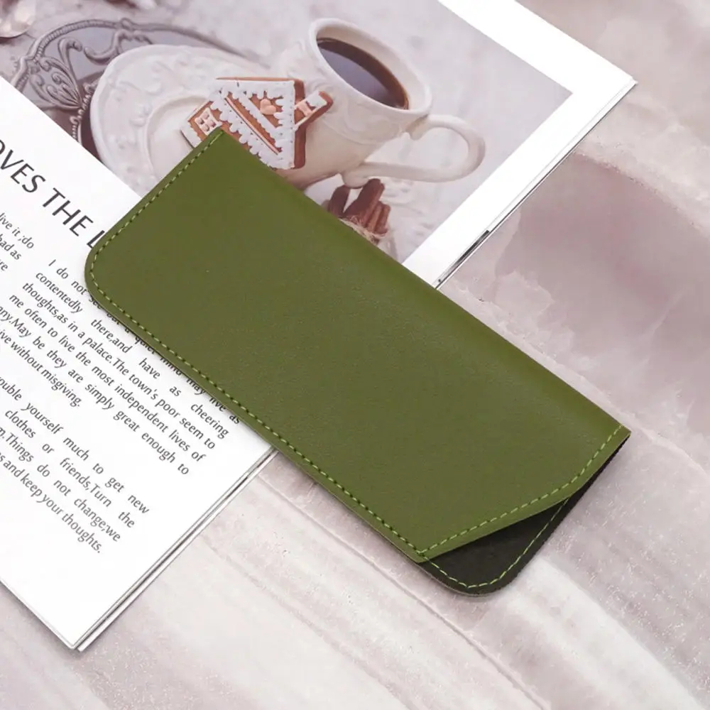 Lychee Pattern Water-Resistant PU Leather Eyewear Case - Durable & Easy to Maintain