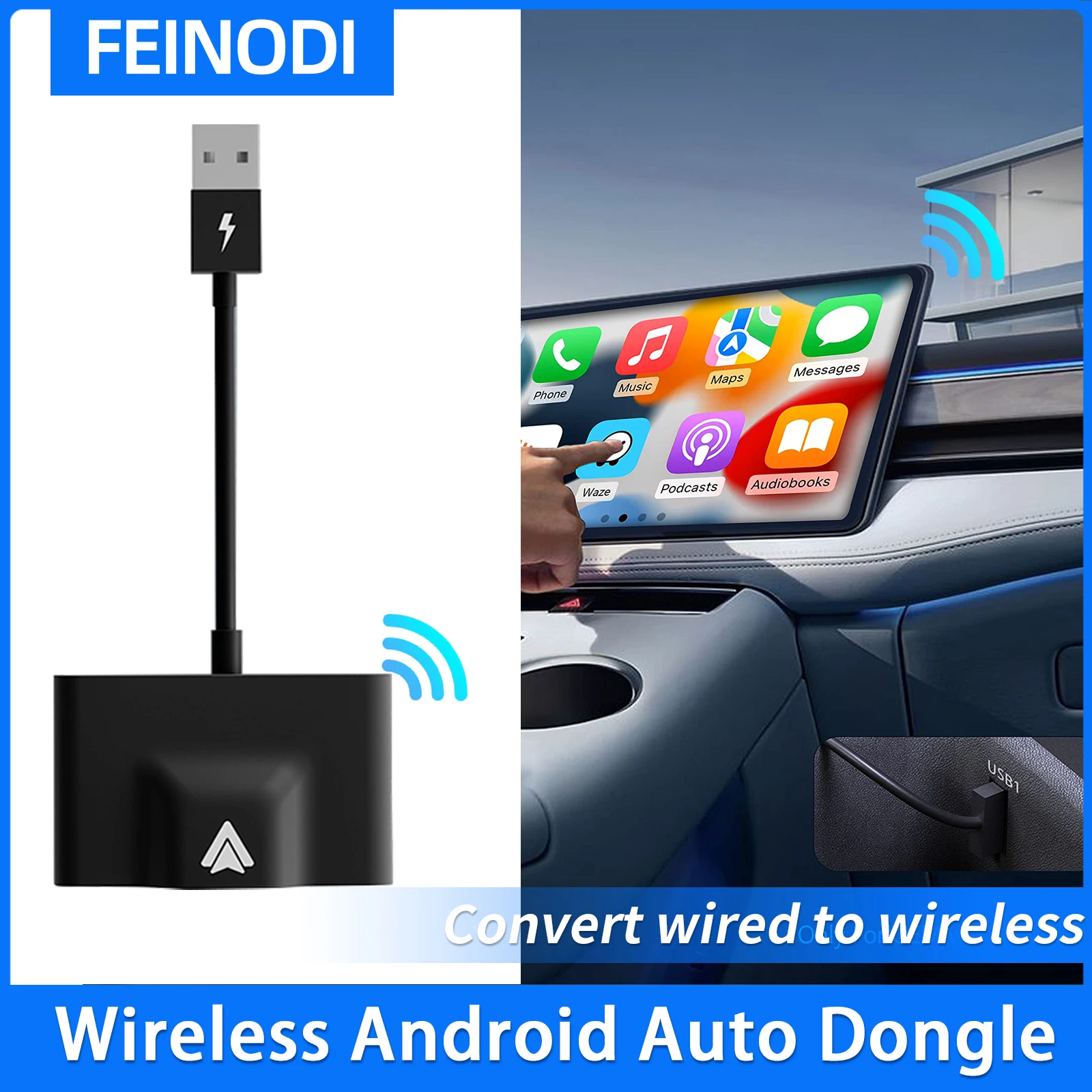 Convert Wired Android Auto to Wireless Wireless Android Auto car