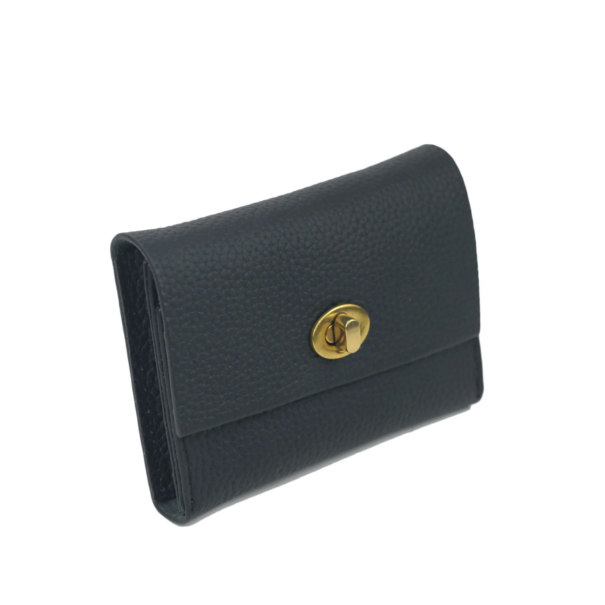 Customized Genuine Leather Retro Cardholder and Lipstick Storage Wallet