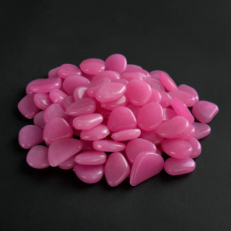Garden Decor Luminous Stone Glow in the Dark Pebbles Sidewalk Terrace Lawn Garden Patio Fish Tank Aquarium Decorations 10/50 Pcs