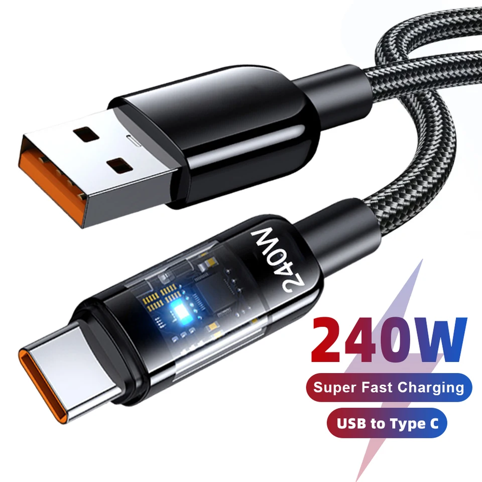 240w 40gbps Cavo Di Ricarica Rapida Da USB C A USB C Con Display - Foto 3