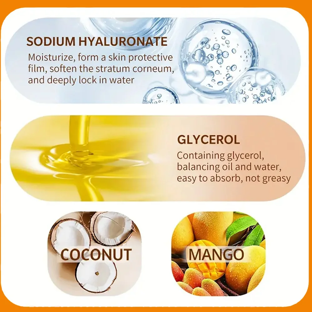 Mango Body Butter - Deeply Nourishing  Moisturizing Hand  Body Lotion for Dry to Very Dry Skin，Long-Lasting Hydration for Soft 4