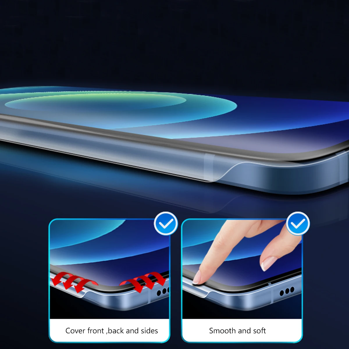 360  ȣ ũ ȣ iPhone 13 12 11 Pro X XR XS Max 7 8 Plus Hydorgel Hidrogel  Ŀ ʸ