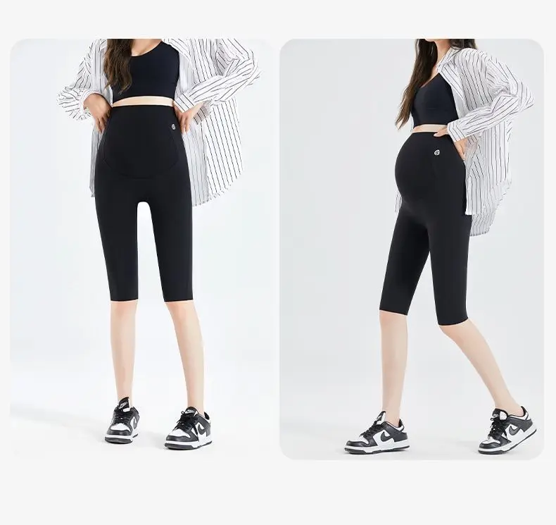 Maternity Leggings Outer Wear Summer Thin Large Size Small Spring and Summer Five Points Yoga Shark Safety Shorts Wear