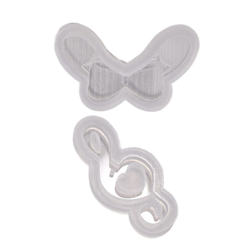 Bows Tie Pendant Silicone Mold Handmade Musical Note Molds UV Epoxy Resin Mould for DIY Art Craft Keychain Jewelry Decor