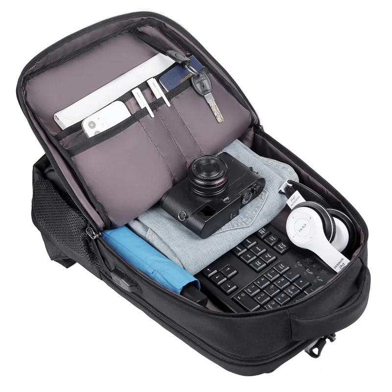 Business backpack, large capacity waterproof film backpack, men's high-end travel bag, 16 inch computer backpack, cross-border