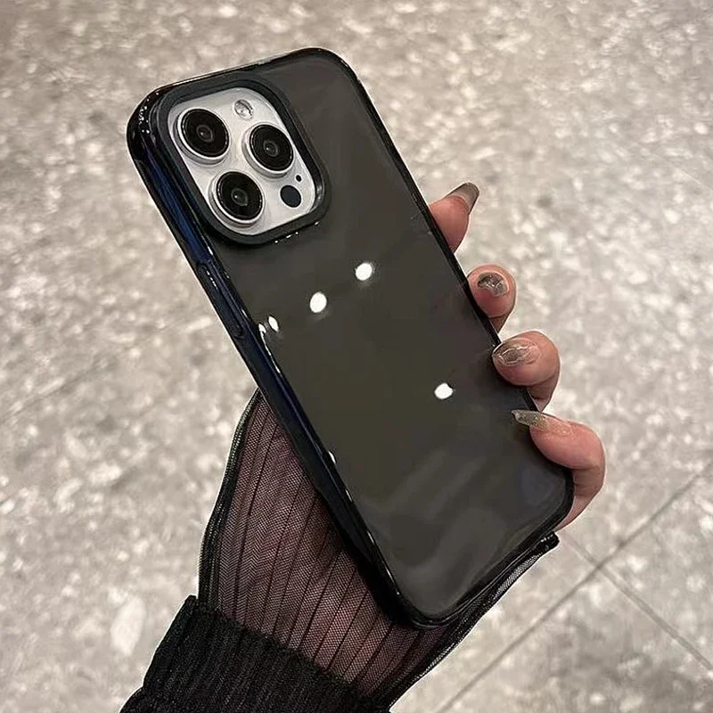 Luxury Transparent Phone Case with Clear Bumper Design