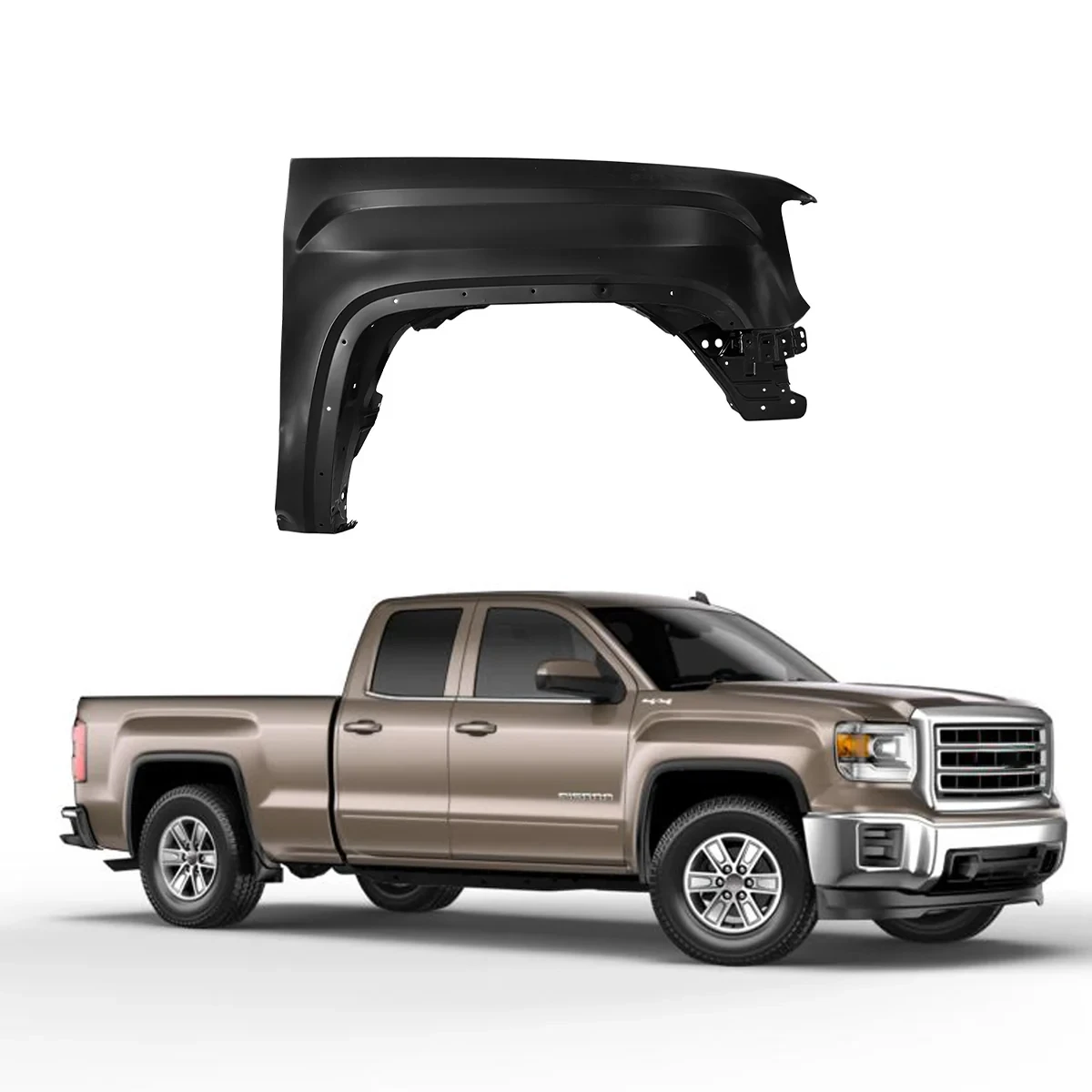 

Steel Front Fender(Right-Hand) Fit 2014-2018 GMC Sierra 1500 OE:84214216 2015 2016 2017 JUNCHENG Auto Body Parts