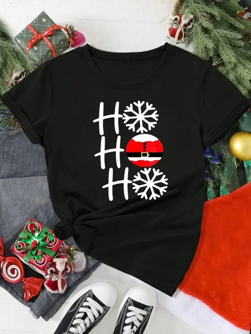 Frauen Weihnachten Santa Claus Gedruckt T Shirt Weihnachten Weihnachten Geschenke Cartoon Top Harajuku Mode Neue Jahr T-shirt Klassisches Design – Detail 9