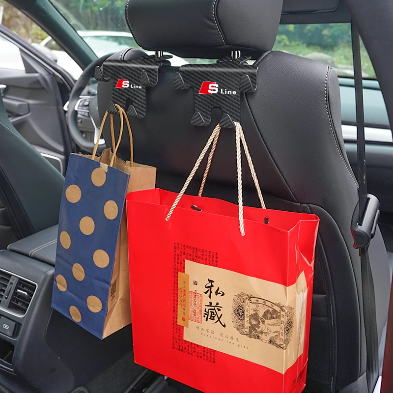 Car Accessories Seat Back Hook Hanging Storage Holder for Audi Sline A1 A3 A4 A5 A6 A7 A8 B8 B9 B6 C6 Q2 Q3 Q5 Q7 Q8 TT S3 S4 S7