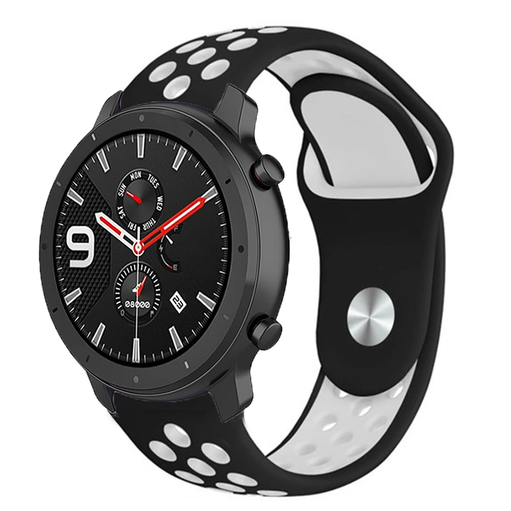 Two-Color Silicone Strap - 20/22mm Dual-Tone Band