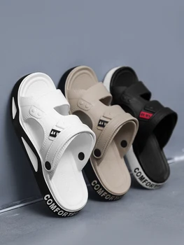 Pantofole da uomo Sandali nuovi estivi EVA Light Scarpe da spiaggia con suola spessa per adulti Sandali open-toe antiscivolo per esterno 1