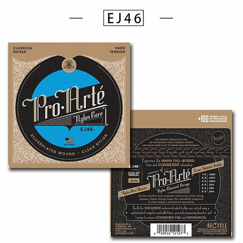 Guitar Strings Nylon Classical EJ45/EJ46 Normal/Hard Tension guitar accessories