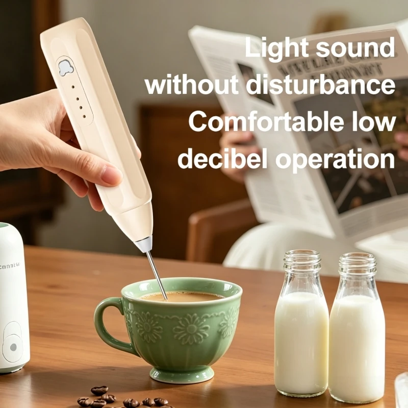 Kitchen Rechargeable Milk Frother Handheld - Frother Wand, Drink Mixer, Electric Whisk Frother, for Cappuccinos Matcha Gift Idea 6