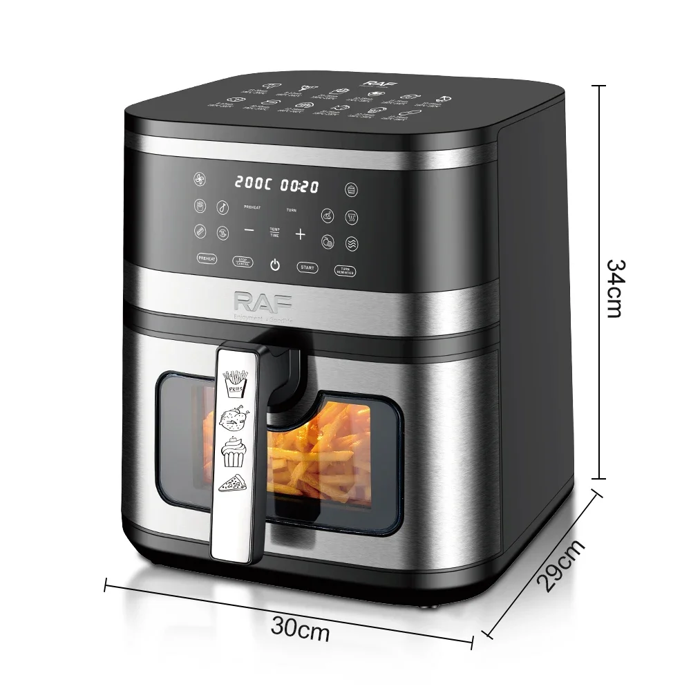 8L intelligent automatic touch air fryer touch color screen household electric fryer 5