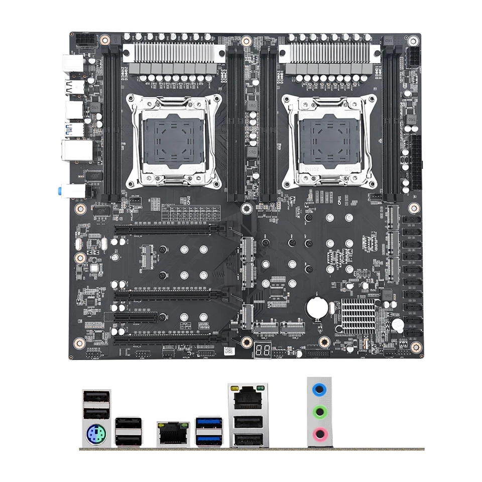 X99 Dual Motherboard Socket LGA 2011-3 Set with 2*Xeon E5 2699 V4