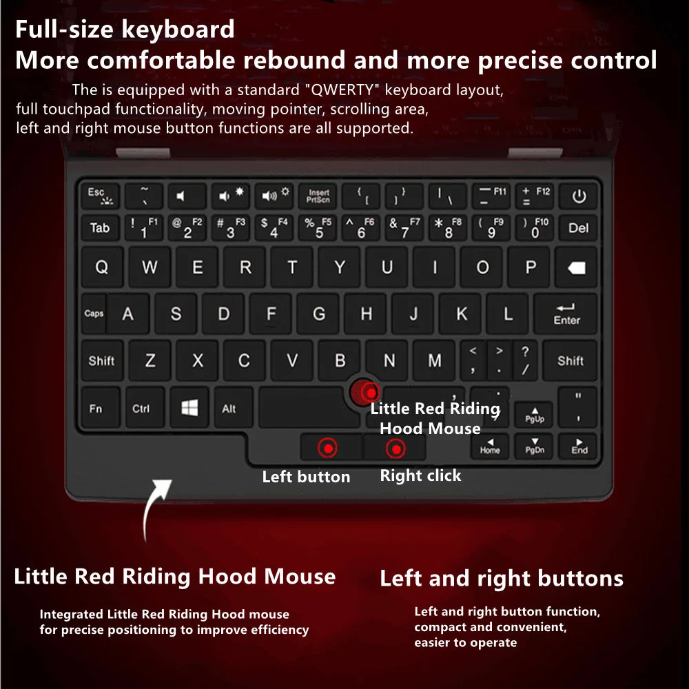 2024 Portable Mini Laptops Metal Small Notebooks Windows 11 7 Inch Touch Screen office N4000 12GB+1TB IPS Netbook Micro Computer 5