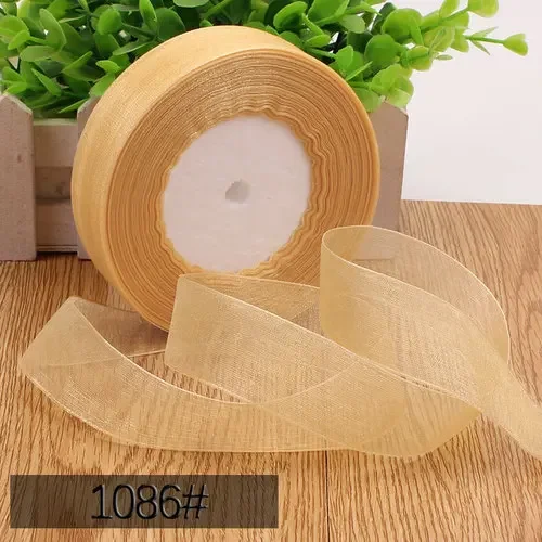Organza Chiffon Ribbon for Decoration and Crafting - 50 Yards