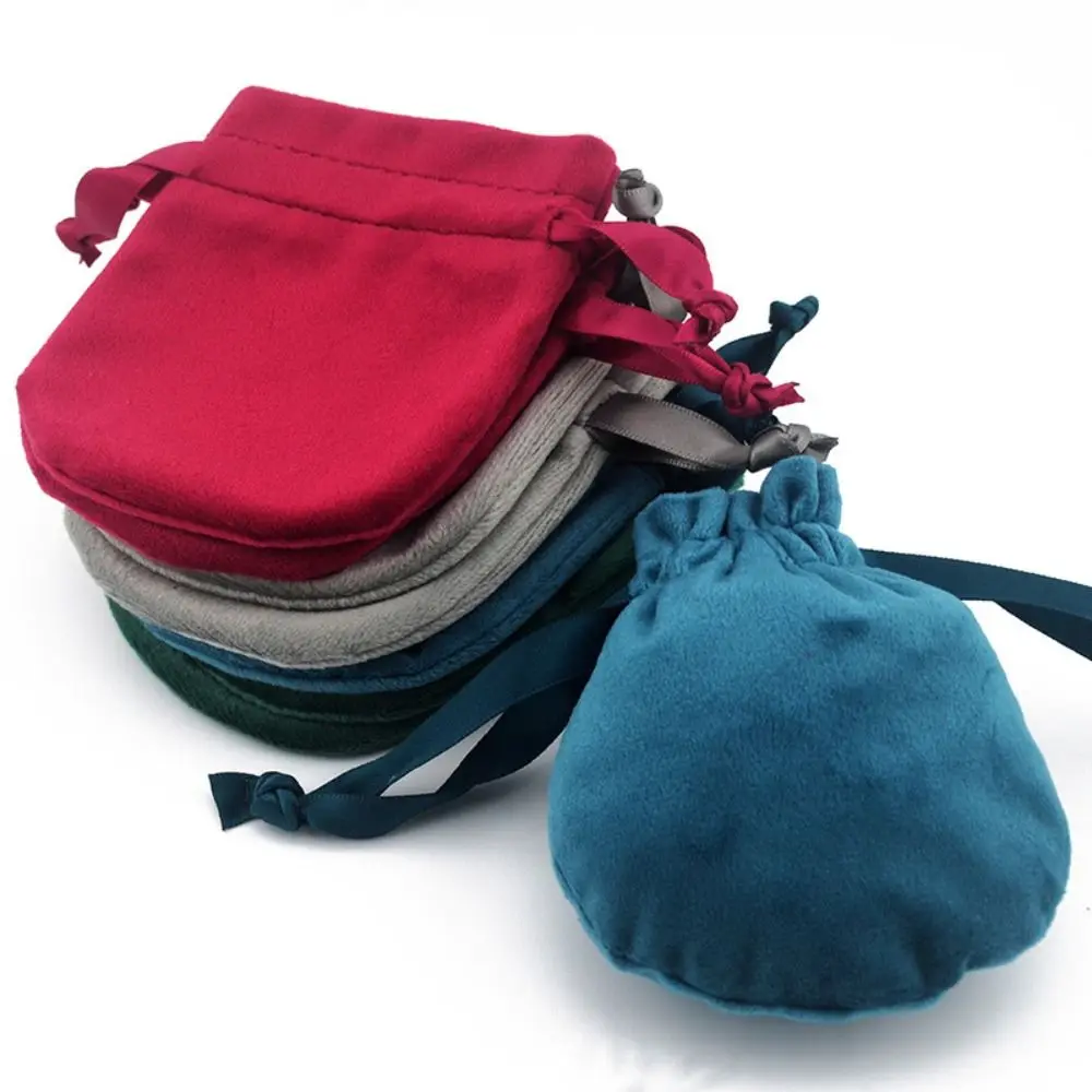 

Round Velvet Bag New Gift Dust Protect Storage Pouch Portable Packaging Bag