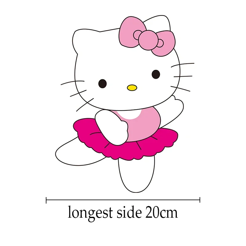 Anime Hello Kitty Patch Iron on Embroidered Girls Cartoon Girls