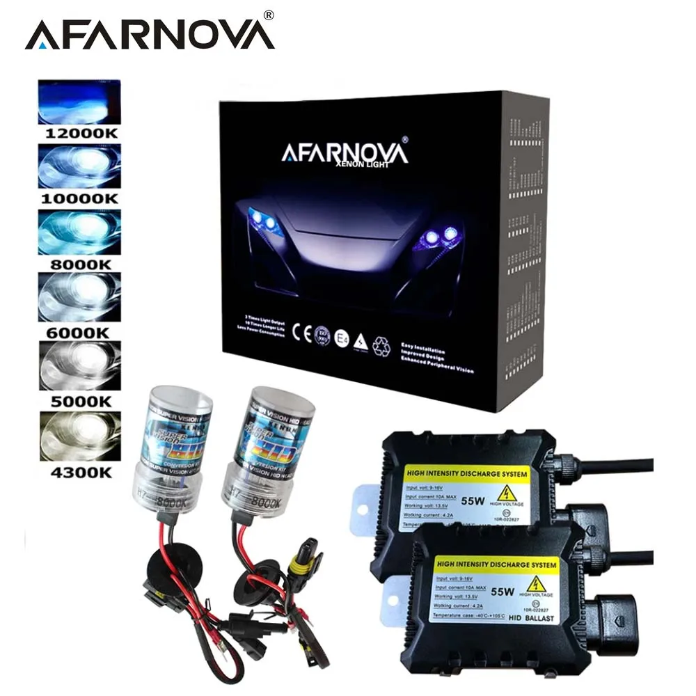 Afarnova 55W Xenon HID Headlight Bulb Kit - Versatile Color Temperature Options