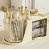 25 360° Rotating Makeup Brush Holder Cosmetic Storage Box Large Capacity Makeup Brush Storage Box Suitable for Bathroom Desktop 5