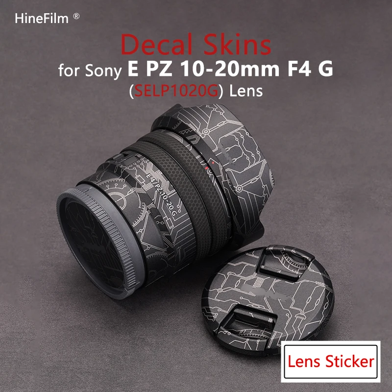 E Pz10-20 F4 Lens Premium Decal Skin Per Sony E Pz 10-20Mm F4 G (Selp1020G) Copriobiettivo Pellicola Adesiva Protector Court Wraps