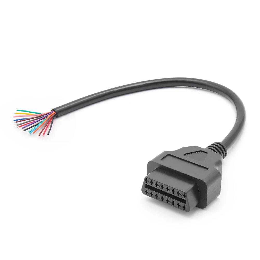 OBD2 30cm Stecker/Buchse Verbindungskabel Auto-Scanner-Kabel OBDII 16-Pin Kfz-Diagnose-Verlängerungsadapter – Detail 3