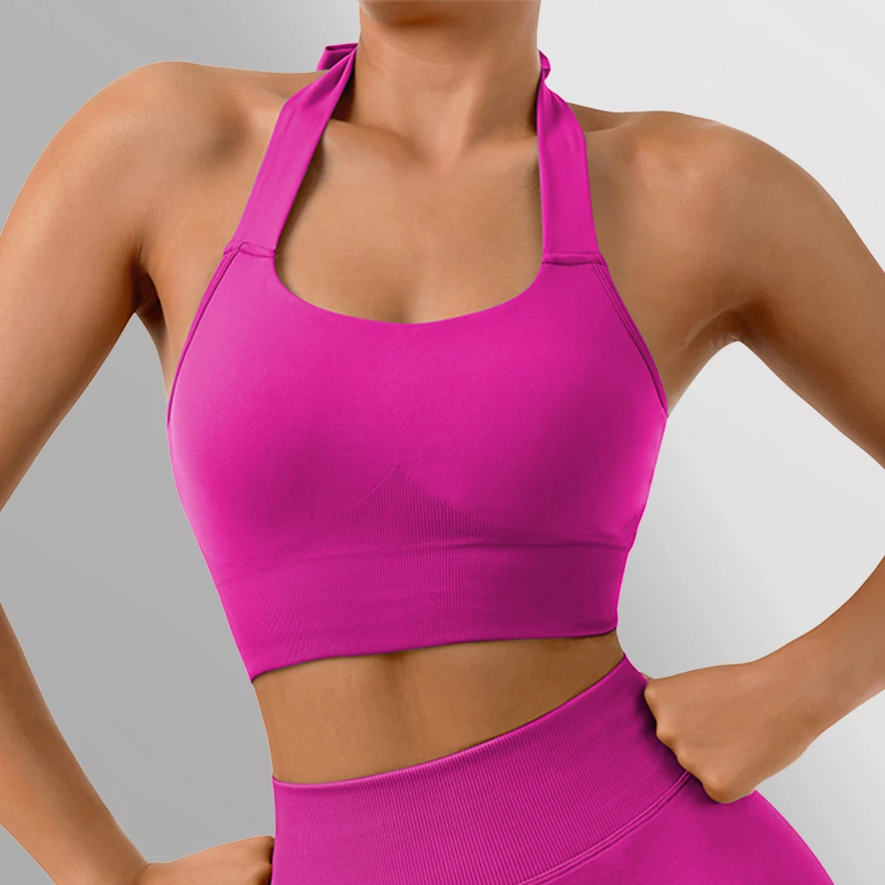 

Yoga Bra Women Crop Top underwear Vest Top Breathable Shockproof Female Push up Fitness Sports Bras Gym Top Women