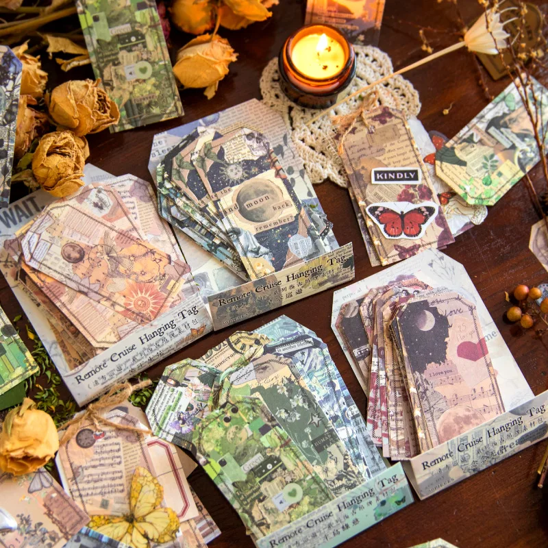 

20sets/lot Memo Pads Material Paper cruise to a distant land Journal Scrapbooking paper Card Background Decoration Paper